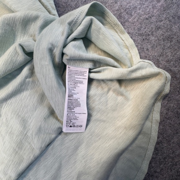 Kirkland Signature Womens XL V-Neck Slub Tee 3/4 Sleeve Cotton Sage Green NWT - Picture 5 of 9